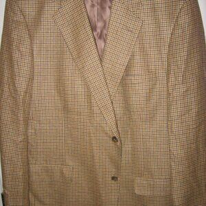 Roundtree & Yorke for Dillards Brown Check Blazer Men's size 46L